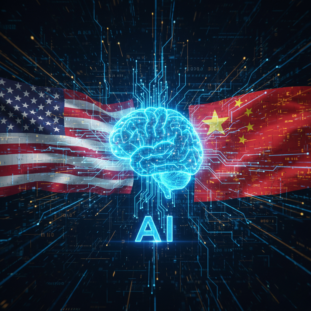 China y Estados Unidos con la Inteligencia Artificial.