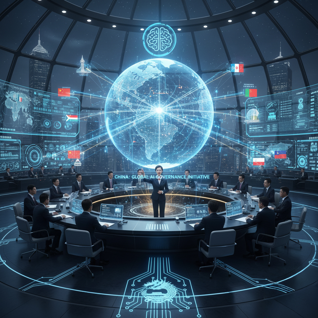 China proponiendo la gobernanza mundial de la inteligencia artificial.
